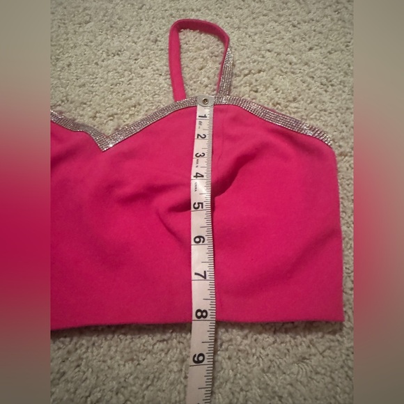 NWt Sincerely Jules Vibrant Pink Top bra crop Small - Picture 4 of 10